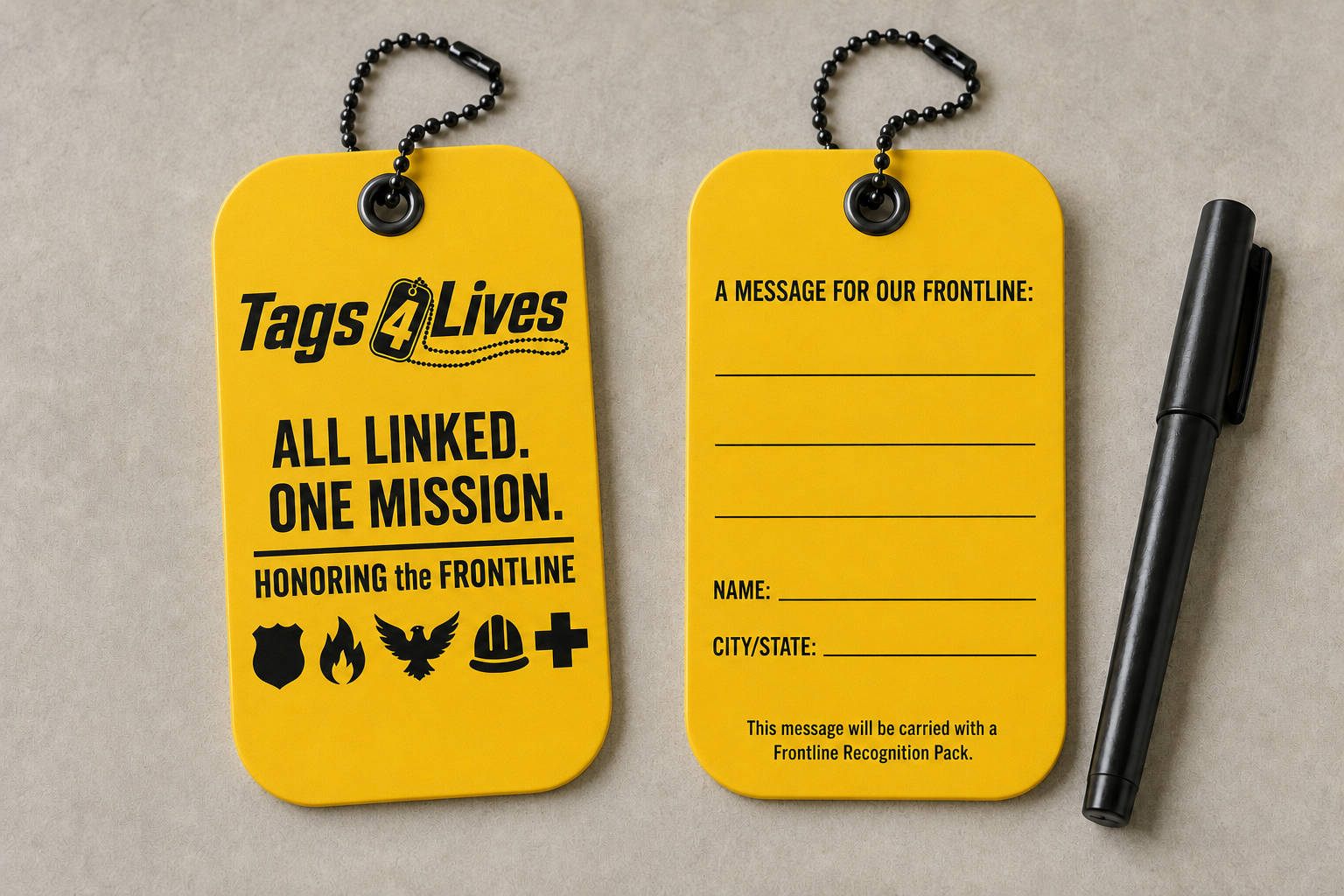 Tags4Lives handwritten Honor Tag